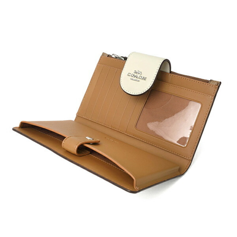 Coach Signature Color Block Long Wallet Brown - image 5